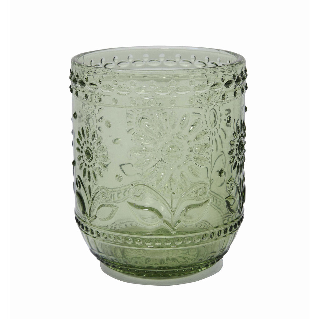 EMBOSSED DRINKING GLASS