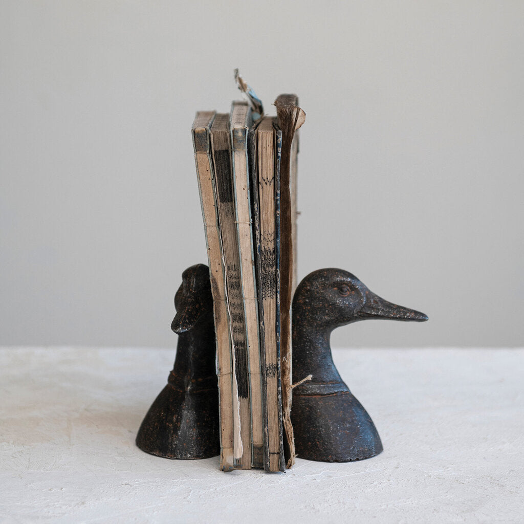 CAST IRON DUCK BOOKENDS