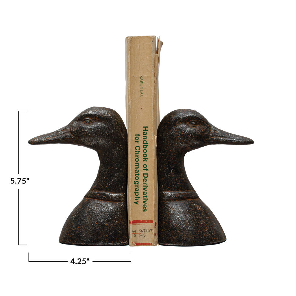 CAST IRON DUCK BOOKENDS