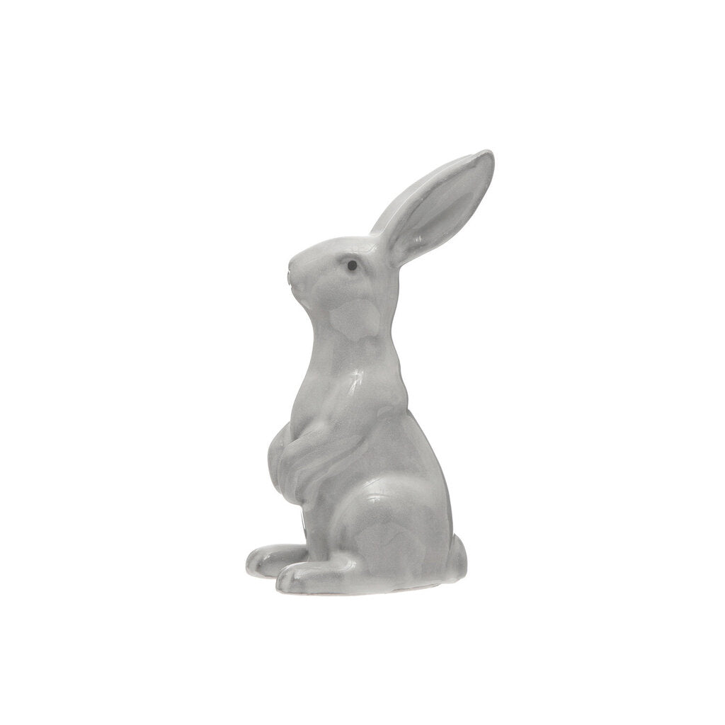 STONEWARE RABBIT WITH REACTIVE GLAZE