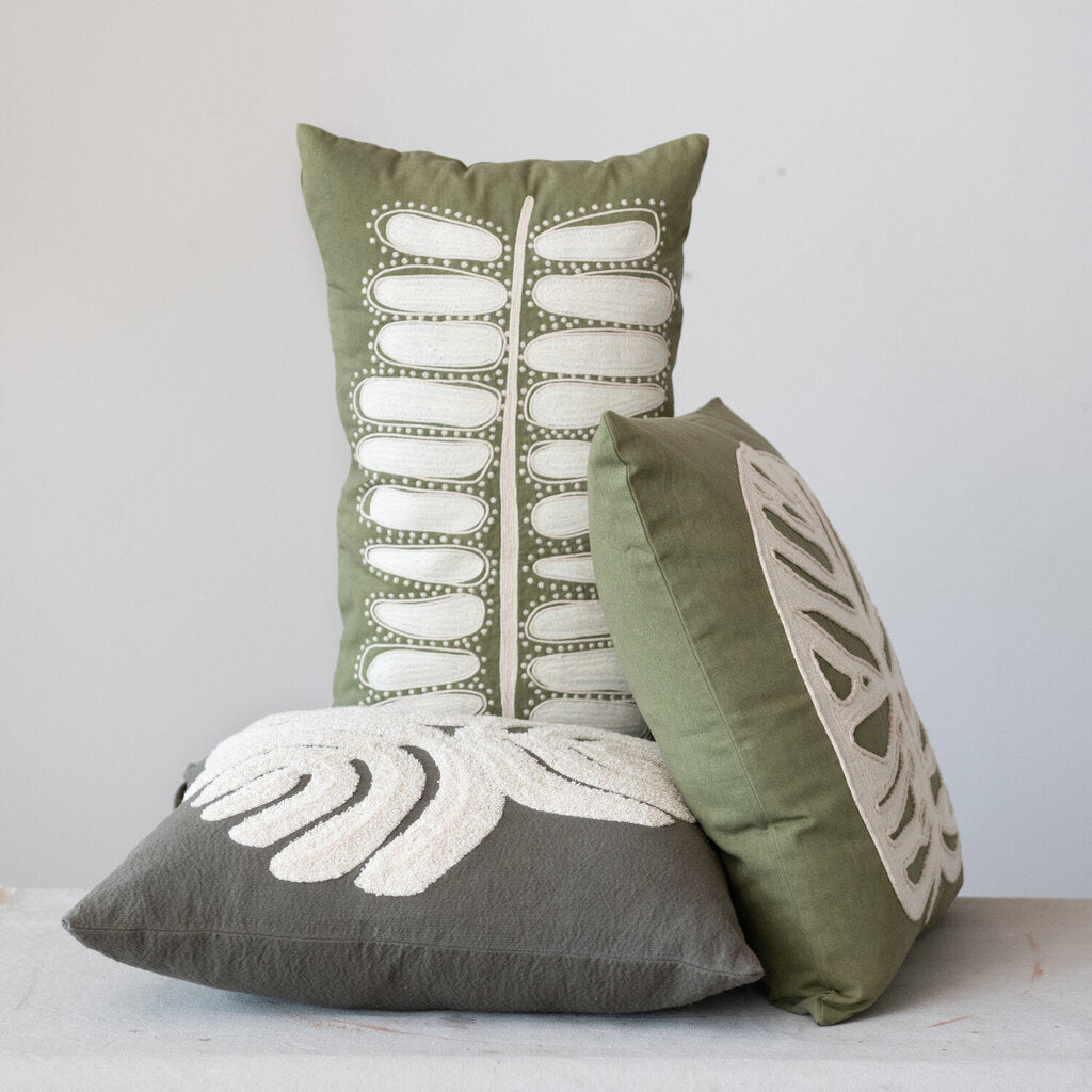 EMBROIDERED LUMBAR PILLOW