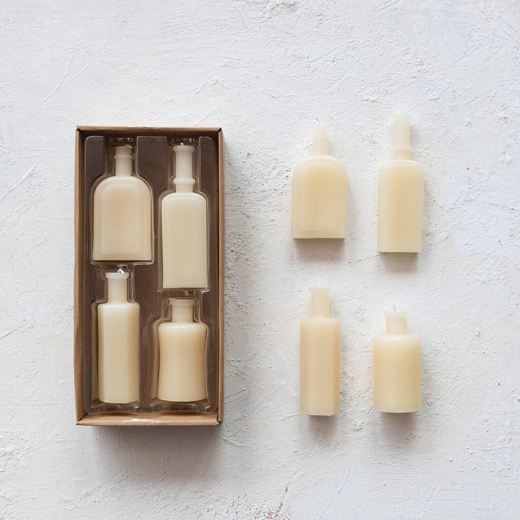 VINTAGE BOTTLE SHAPED CANDLES