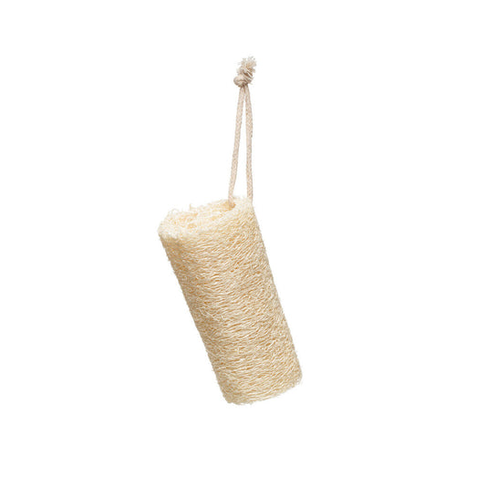 LOOFAH BRUSH WITH COTTON ROPE HANGER