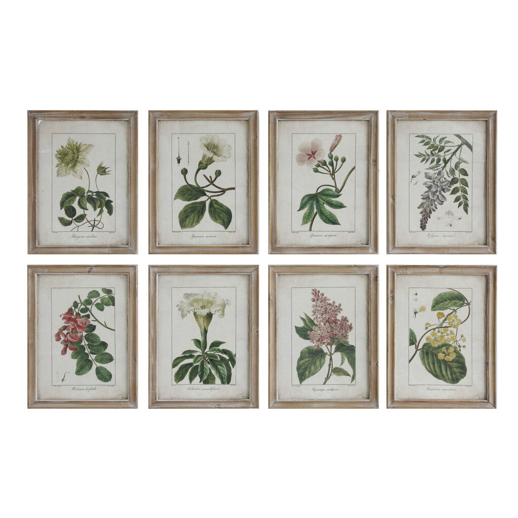 WOOD FRAMED WALL DECOR WITH FLORAL