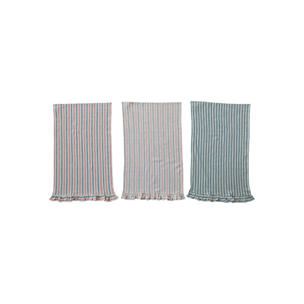 COTTON TEA TOWEL WITH RUFFLE