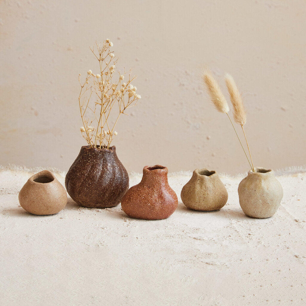 STONEWARE ORGANIC SHAPED VASE