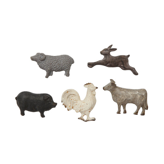 PEWTER BARN ANIMAL MAGNETS