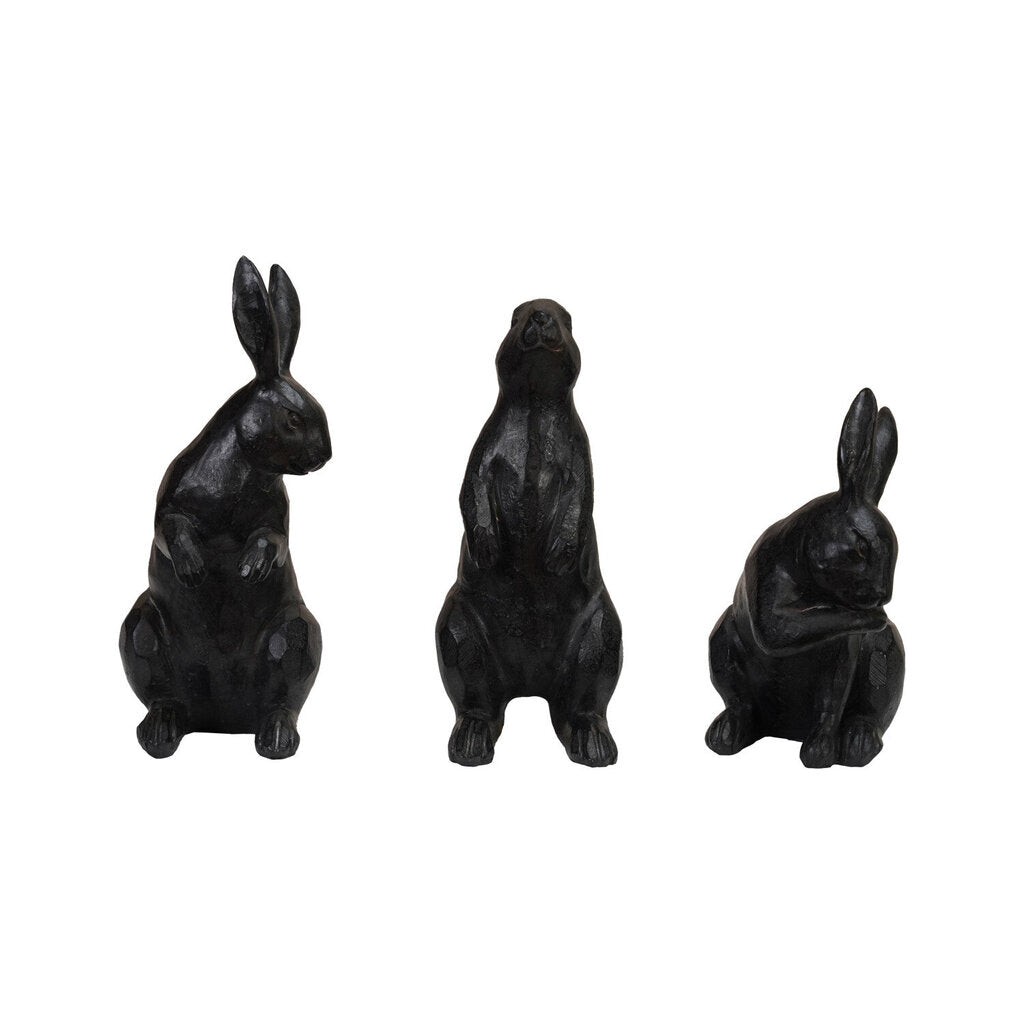 RESIN RABBIT CAST IRON FINISH