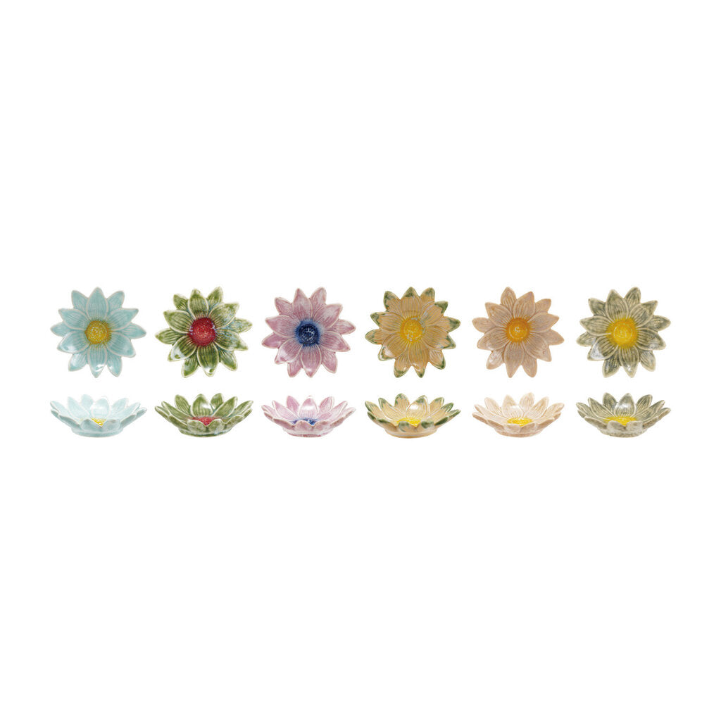 STONEWARE FLOWER SHAPED DISH