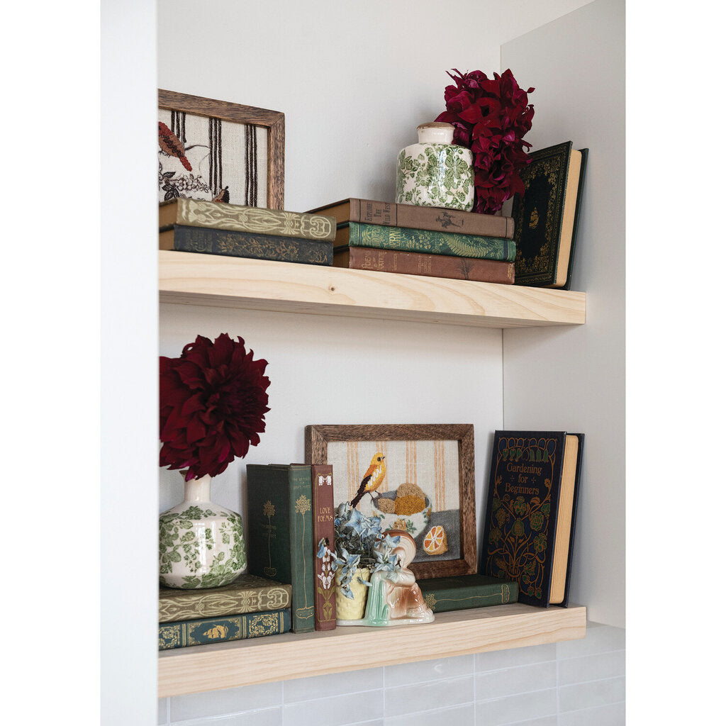 STONEWARE VASE WITH BOTANICALS