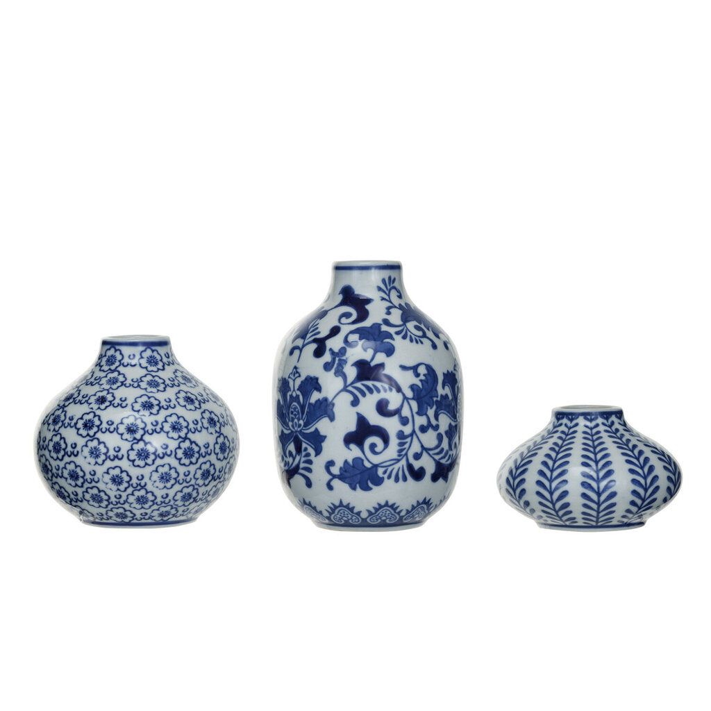 HAND STAMPED STONEWARE VASE