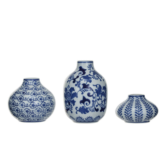 HAND STAMPED STONEWARE VASE