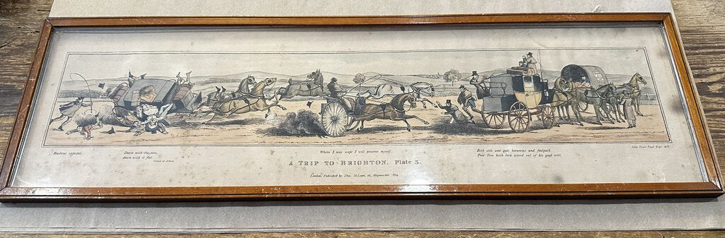 ENGLISH ENGRAVING "A TRIP TO BRIGHTON" PLATES