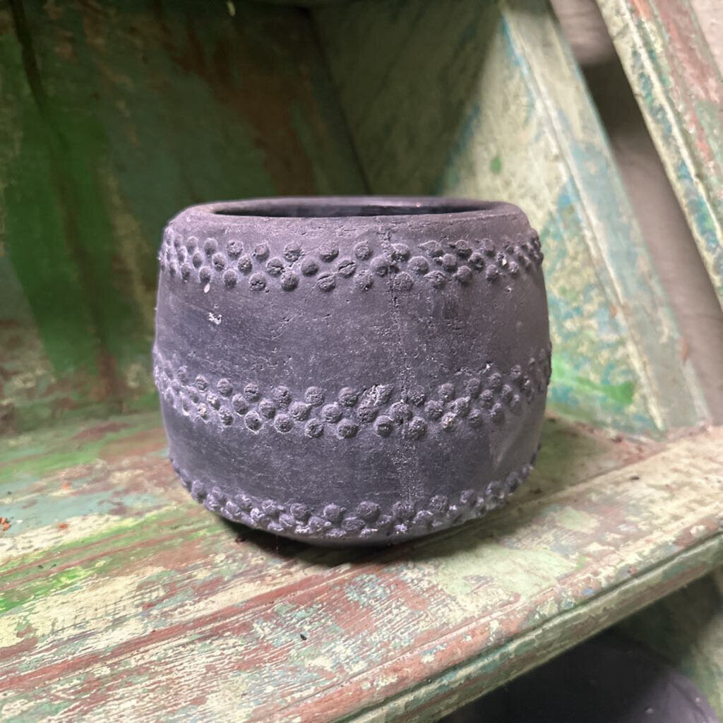 TERRA COTTA PLANTER WITH RAISED DOTS