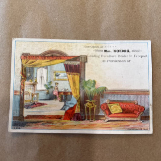 KOENIG FURNITURE AD CARD