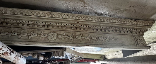 ITALIAN PEDIMENT/MANTEL WITH DENTAL MOLDING