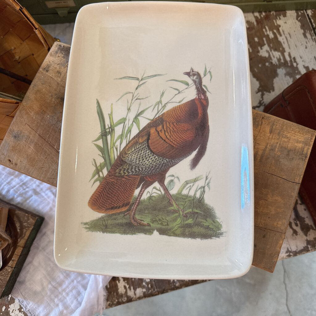 PHEASANT STONEWARE PLATTER