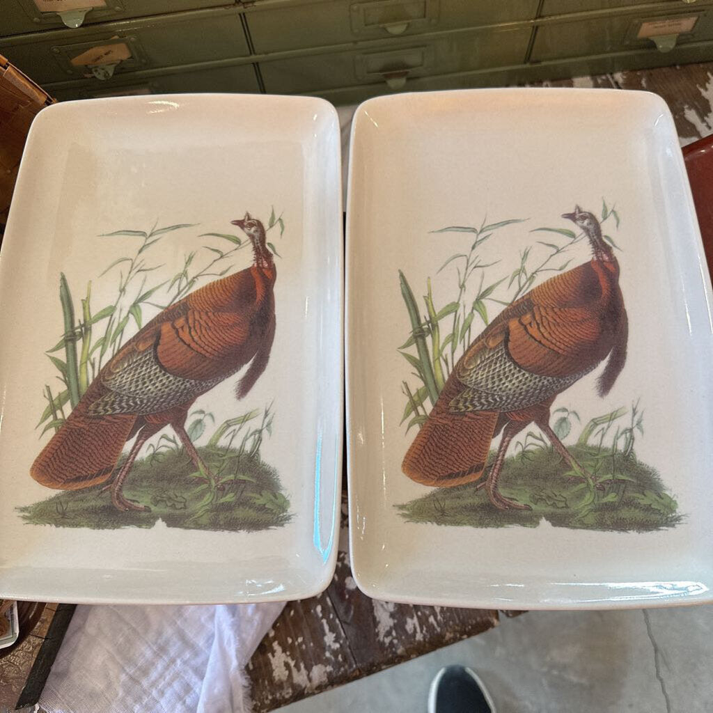 PHEASANT STONEWARE PLATTER