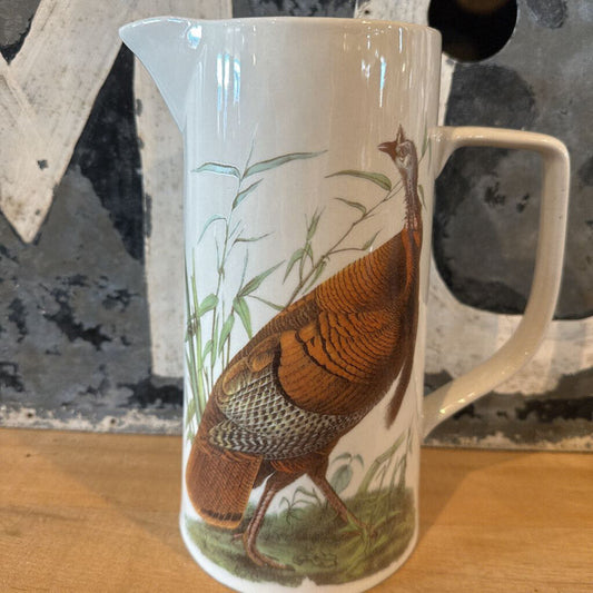 PHEASANT STONEWARE PITCHER