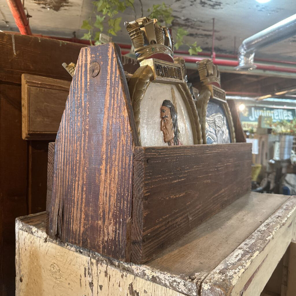 PRIMITIVE WOODEN CARPENTER'S TOOL BOX