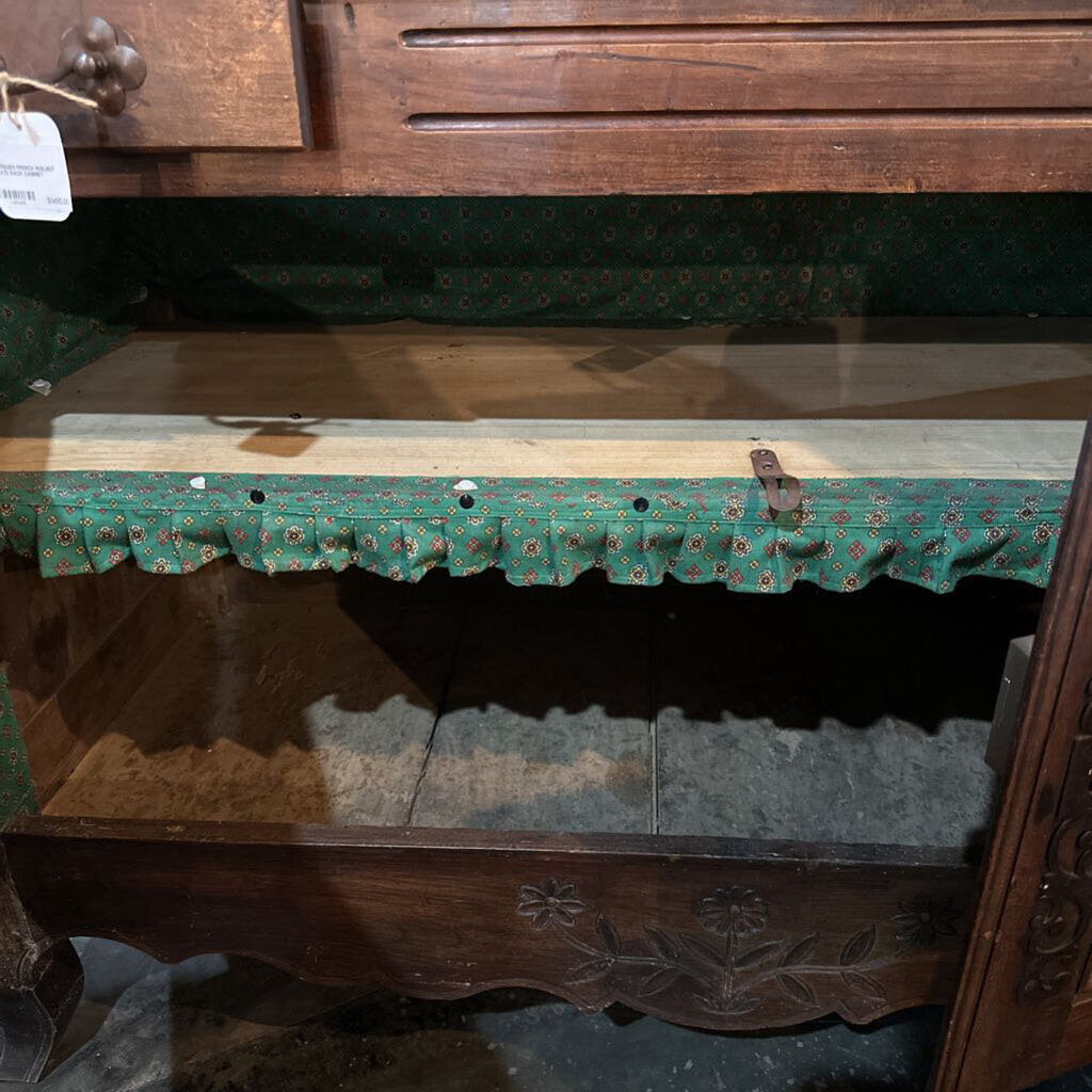 FRENCH WALNUT PLATE RACK CABINET