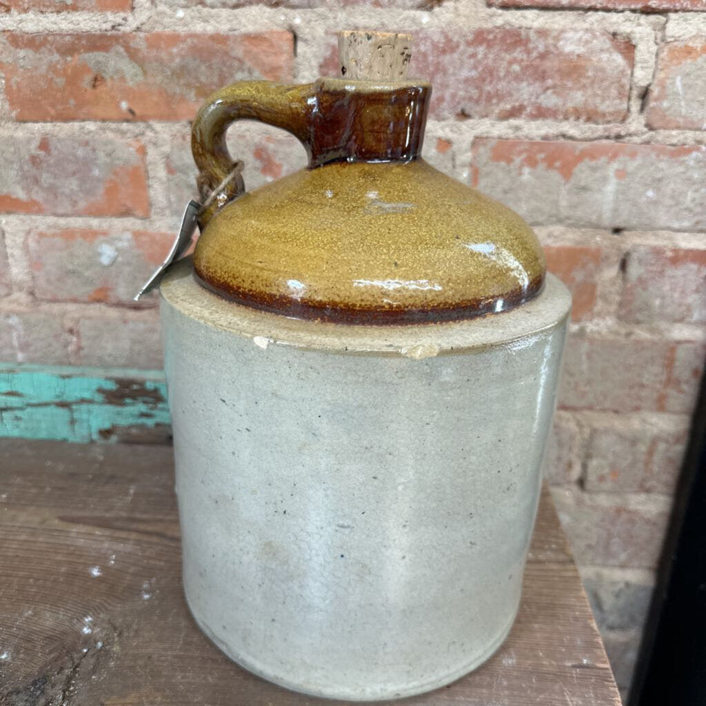 TWO TONE STONEWARE JUG