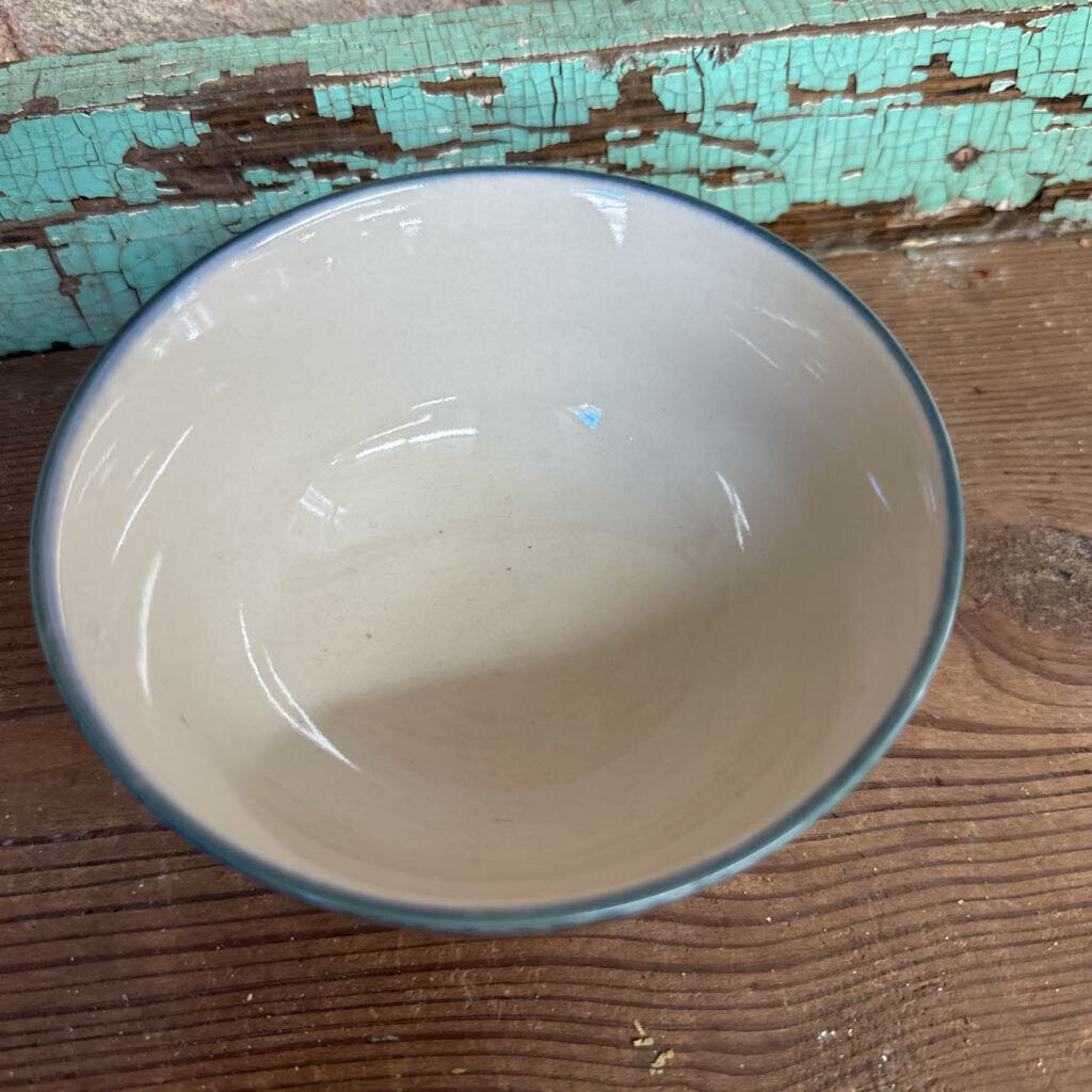 STONEWARE BOWL HAND STAMPED