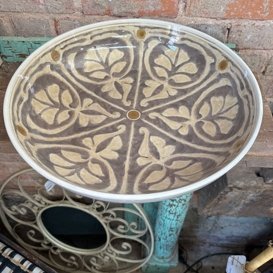 ROUND HAND PAINTED SERVING BOWL