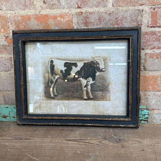 FRAMED COW PRINT