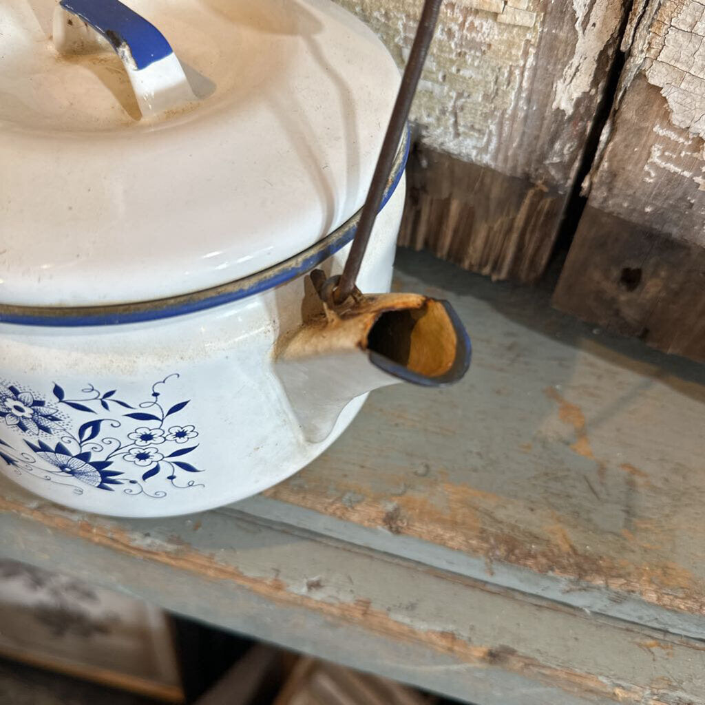 ENAMEL TEA POT