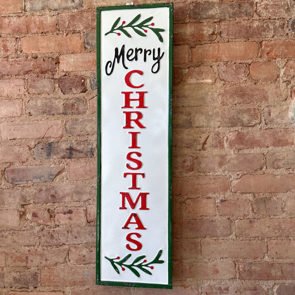 IRON MERRY CHRISTMAS SIGN