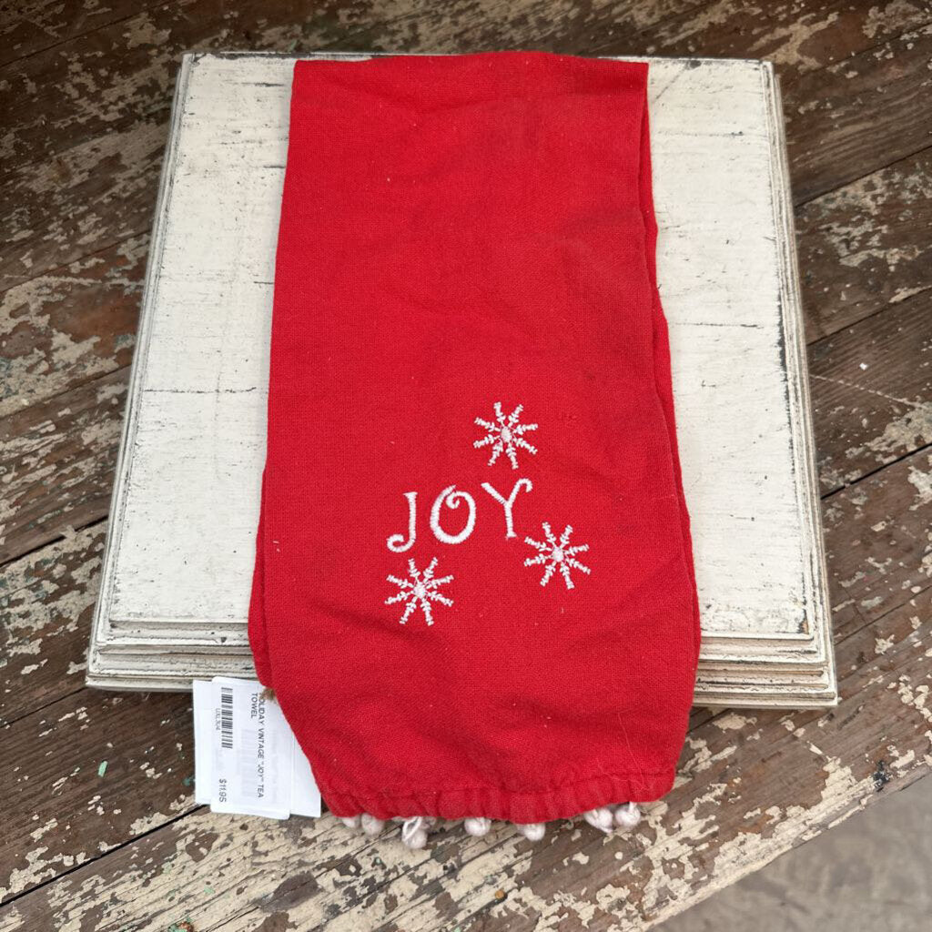 VINTAGE "JOY" TEA TOWEL