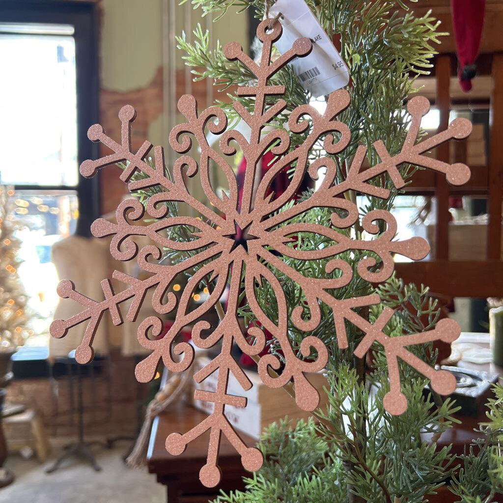 WOOD SNOWFLAKE ORNAMENT