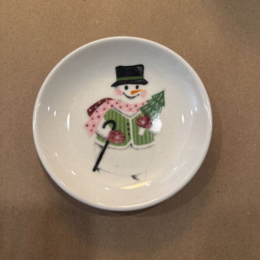 ROUND STONEWARE PLATE WITH HOLIDAY IMAGE