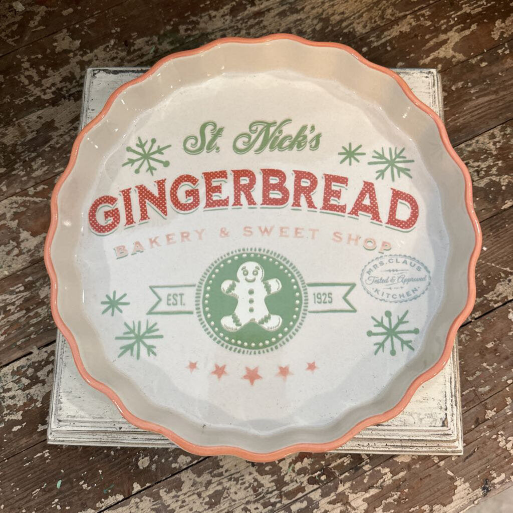 GINGERBREAD PIE PLATE