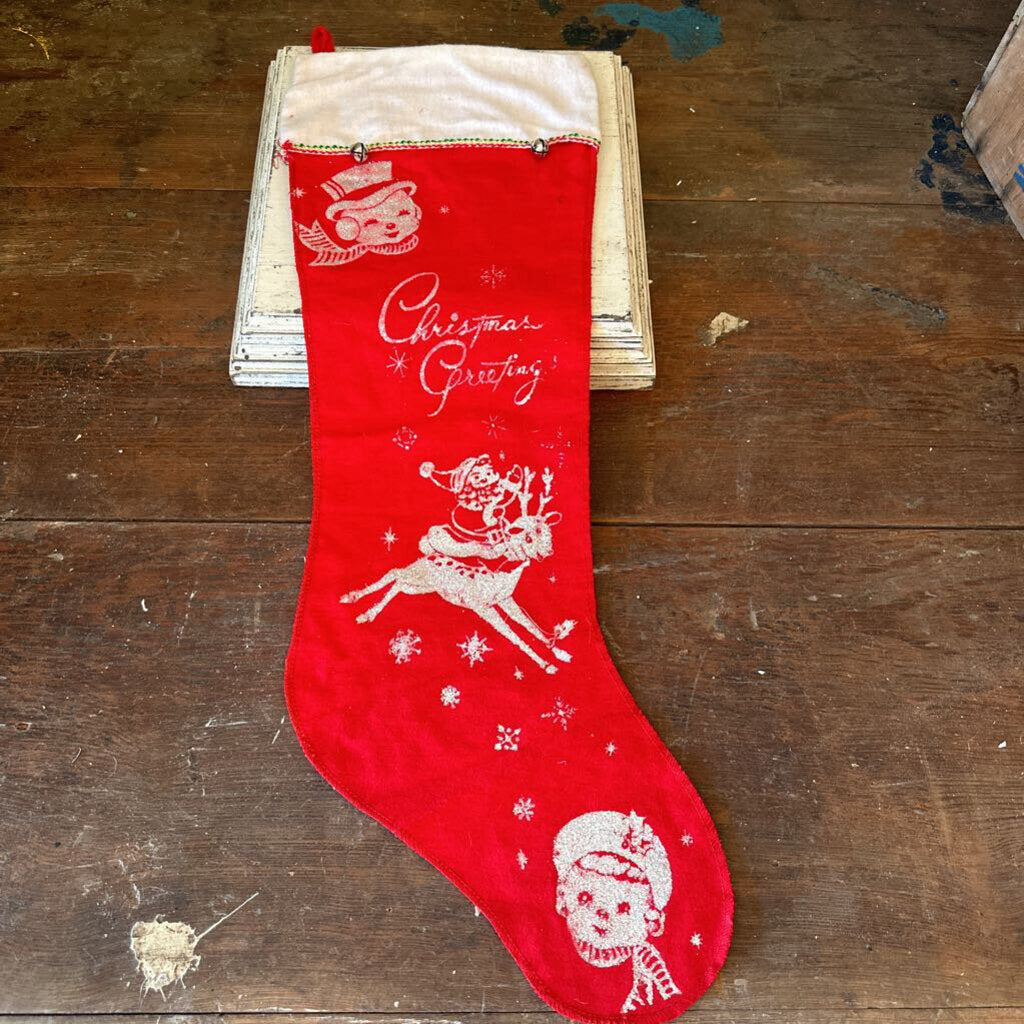 FELT WITH GLITTER STOCKING