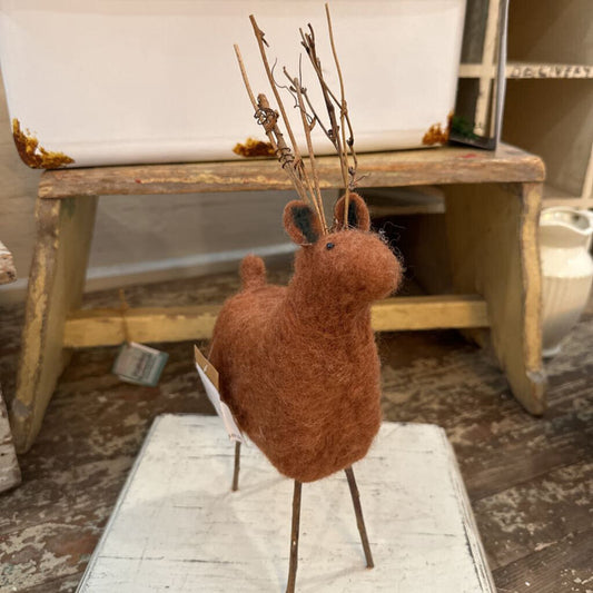 FELT AND TWIG DEER