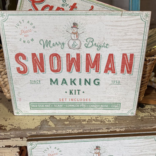 SNOWMAN MAKING KIT SIGN