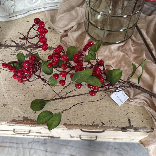 BERRY STEM WITH LEAVES