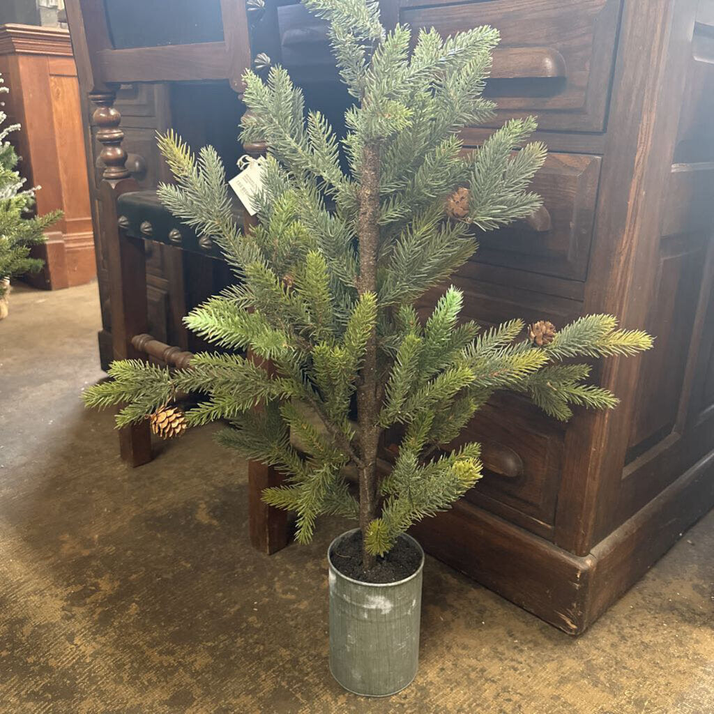 PINE TREE IN METAL POT