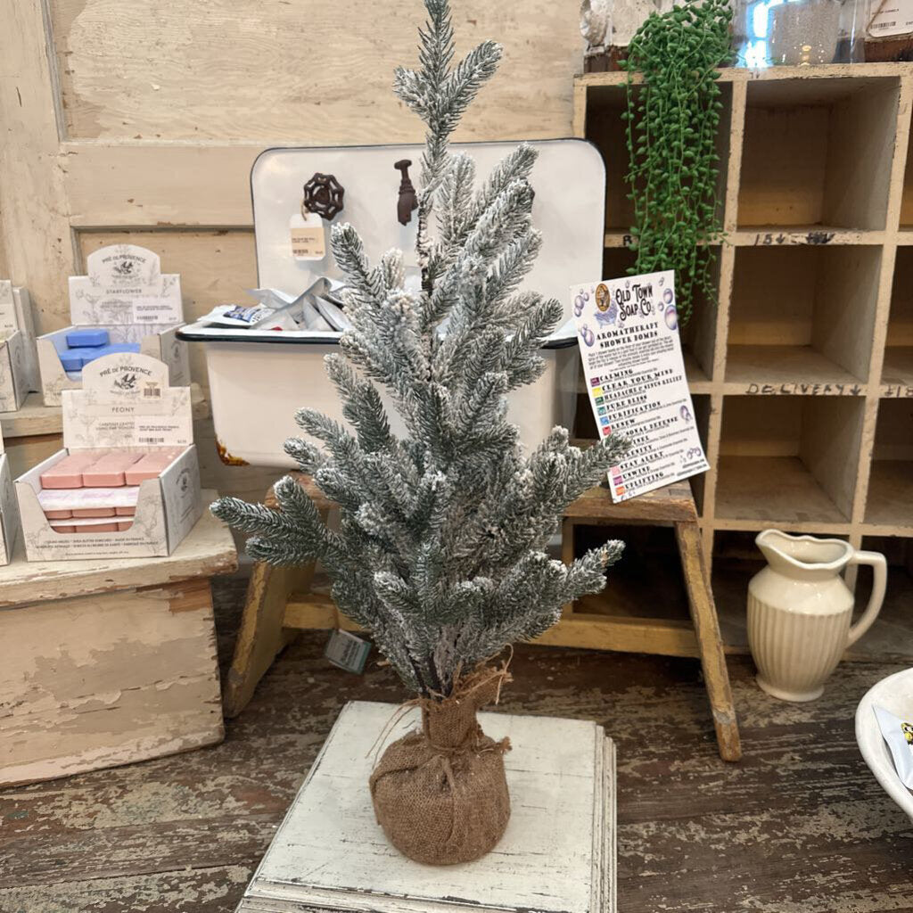 MINI FLOCKED PINE TREE