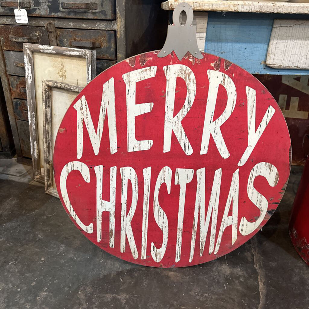 MERRY CHRISTMAS WOOD ORNAMENT SIGN