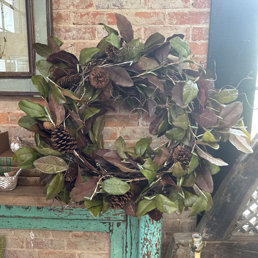 Wreath with pine cones