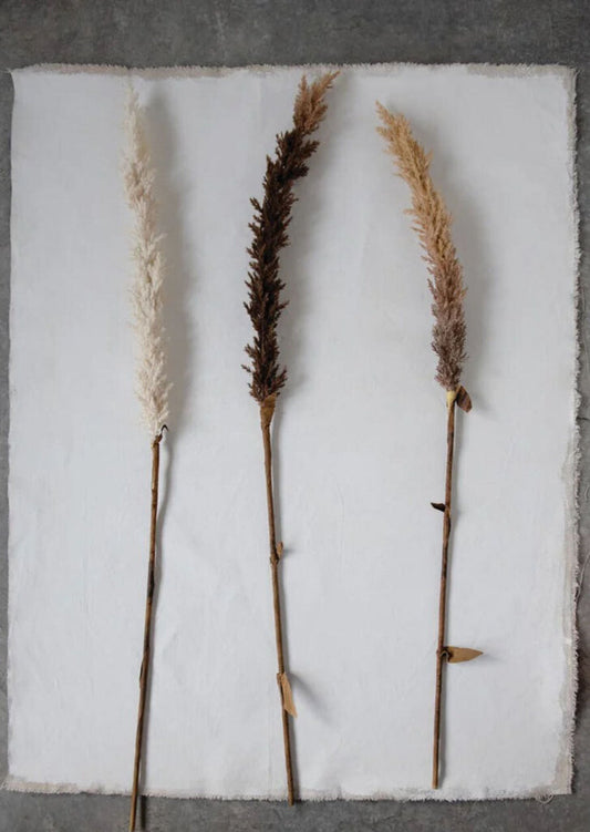 FAUX COTTON FLOCKED GRASS PLUME