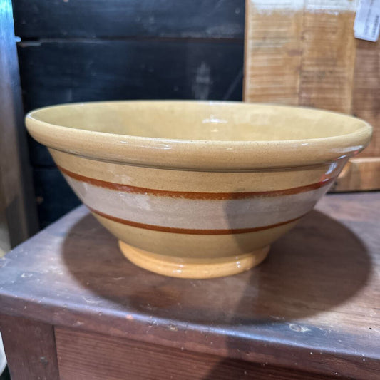 YELLOW WARE BOWL WITH STRIPE