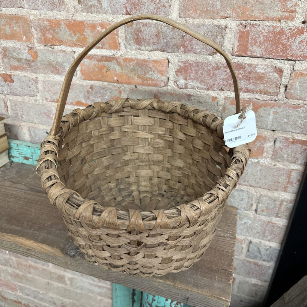 OAK HANDLE BASKET