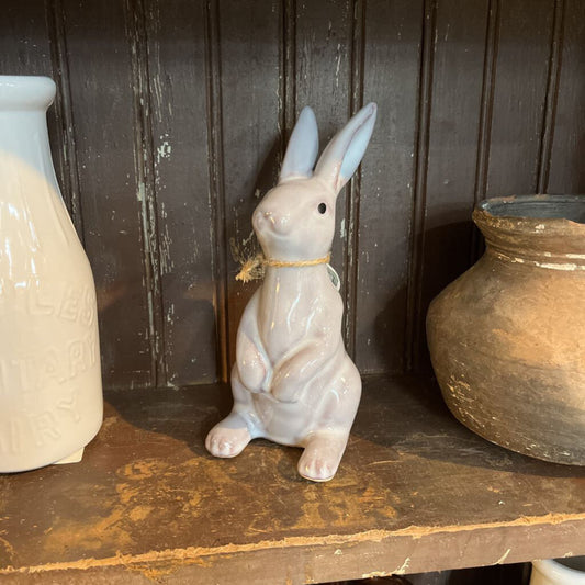 STONEWARE RABBIT WITH REACTIVE GLAZE