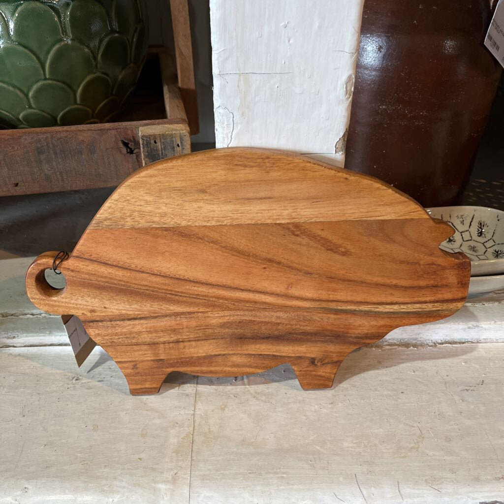 MANGO WOOD PIG SHAPED CHEESE BOARD