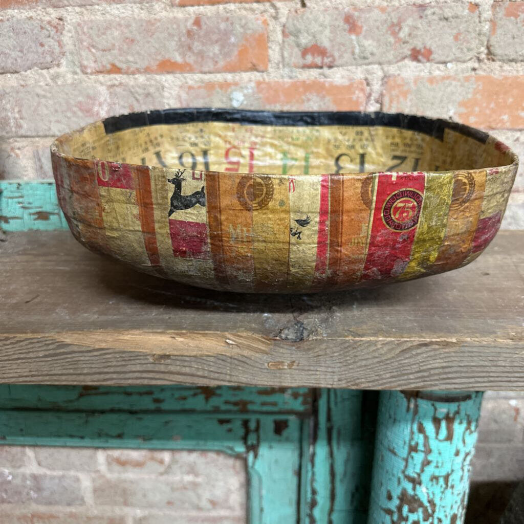 HANDMADE PAPER MACHE BOWL