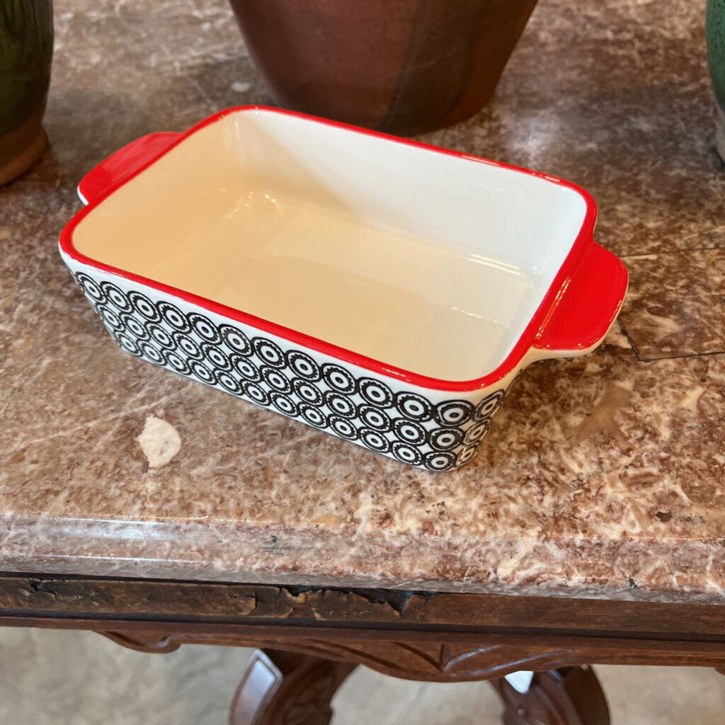 HAND STAMPED STONEWARE BAKER